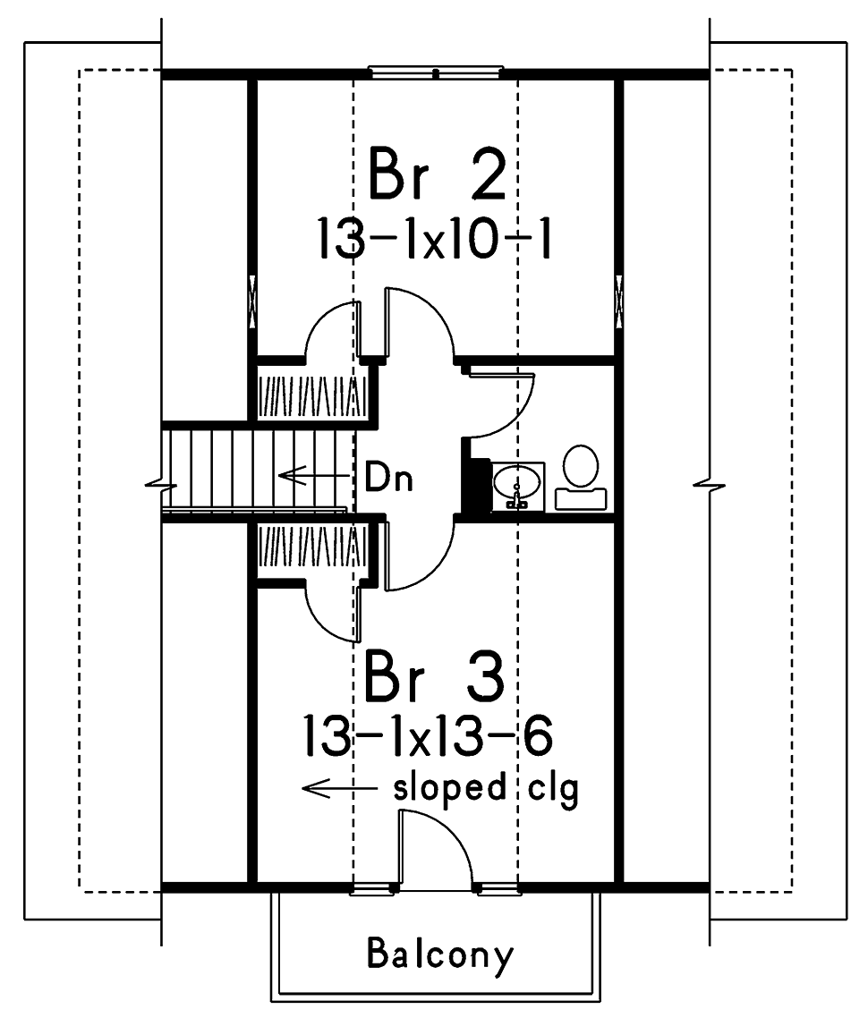 Cabin Country Southern Traditional Level Two of Plan 97247