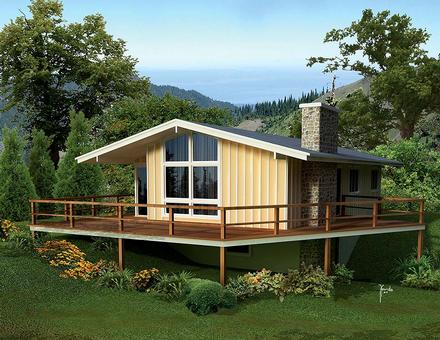 Cabin Contemporary Traditional Elevation of Plan 97248