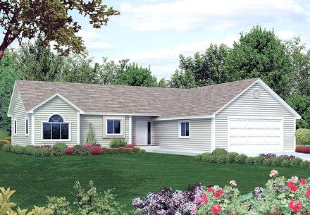Country Ranch Traditional Elevation of Plan 97250