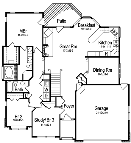 House Plan 97257 First Level Plan