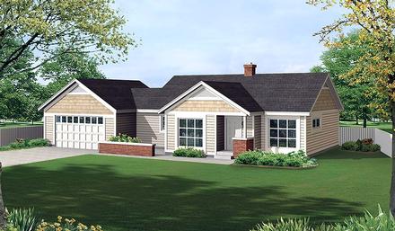 Country Craftsman Ranch Traditional Elevation of Plan 97260
