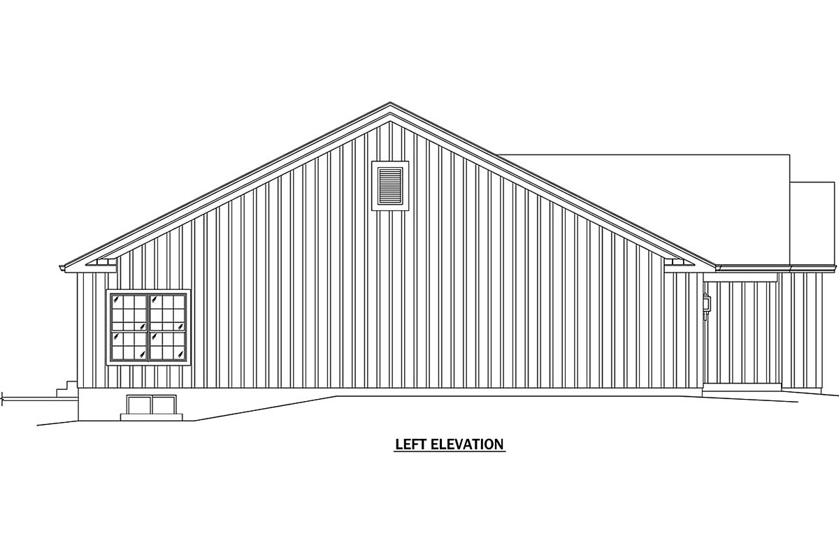 Country, Farmhouse Plan with 1762 Sq. Ft., 3 Bedrooms, 2 Bathrooms, 2 Car Garage Picture 3