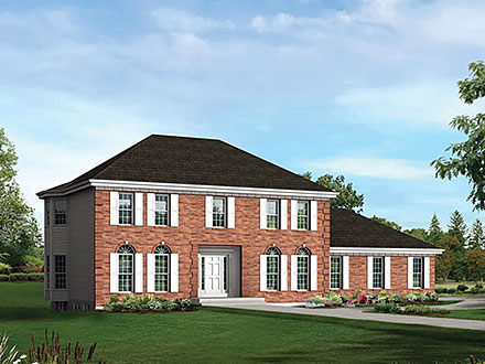 Colonial Traditional Elevation of Plan 97273