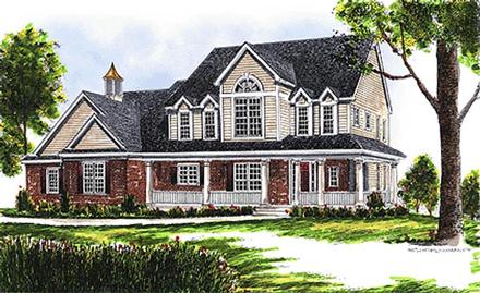 Country Farmhouse Elevation of Plan 97301