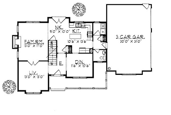 Bungalow Country Level One of Plan 97304