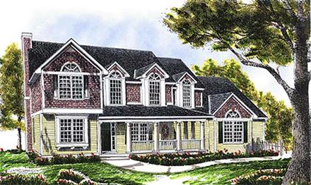 Bungalow Country Elevation of Plan 97304