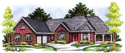 One-Story Traditional Elevation of Plan 97307