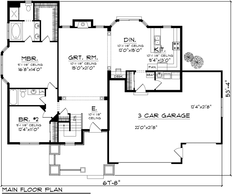 Craftsman Ranch Level One of Plan 97320