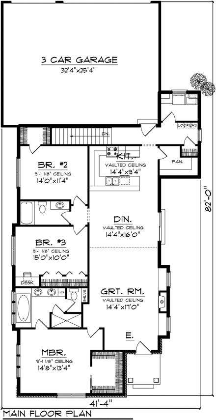 House Plan 97321 First Level Plan