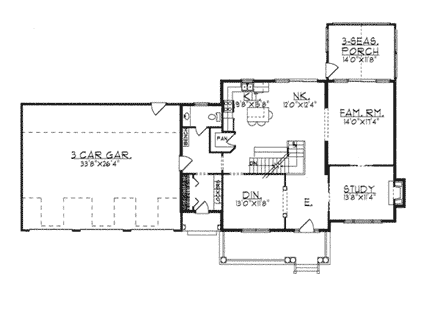 House Plan 97327 First Level Plan