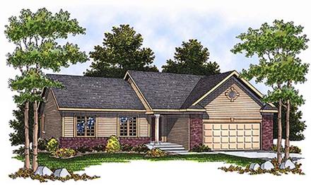 One-Story Ranch Elevation of Plan 97332