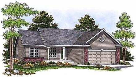 Ranch Traditional Elevation of Plan 97334