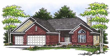 One-Story Ranch Elevation of Plan 97335