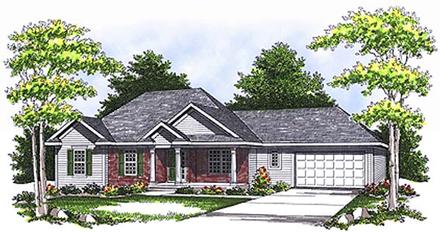 One-Story Ranch Elevation of Plan 97338