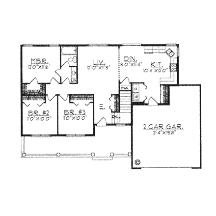 House Plan 97339 First Level Plan