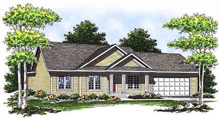One-Story Ranch Elevation of Plan 97341