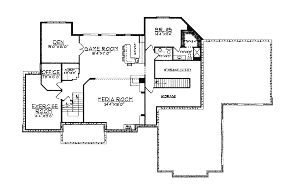 Colonial European Lower Level of Plan 97342
