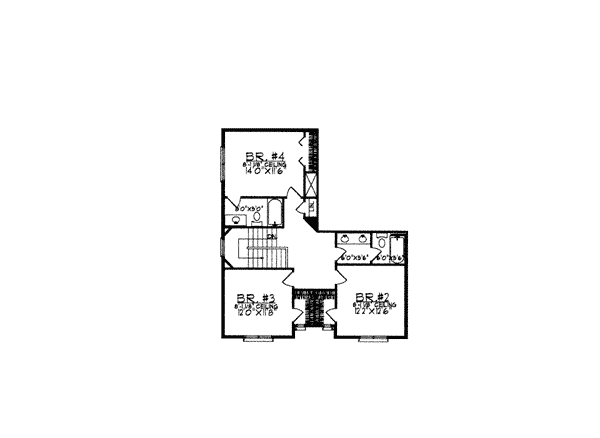 Farmhouse Level Two of Plan 97350