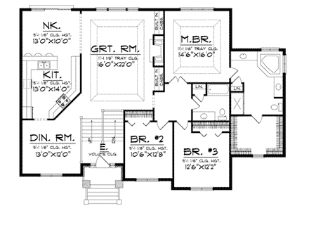 House Plan 97359 Second Level Plan