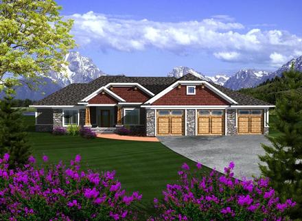 Ranch Elevation of Plan 97363