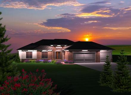 Ranch Elevation of Plan 97364
