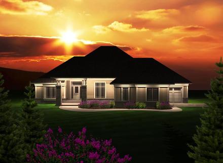 Ranch Elevation of Plan 97367