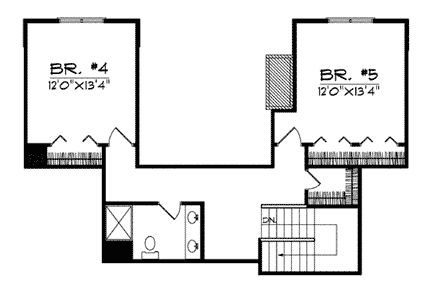 House Plan 97369 Second Level Plan