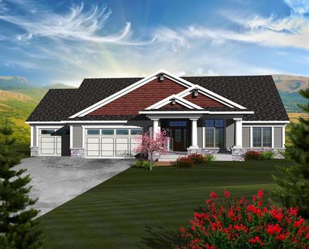 Ranch Elevation of Plan 97370