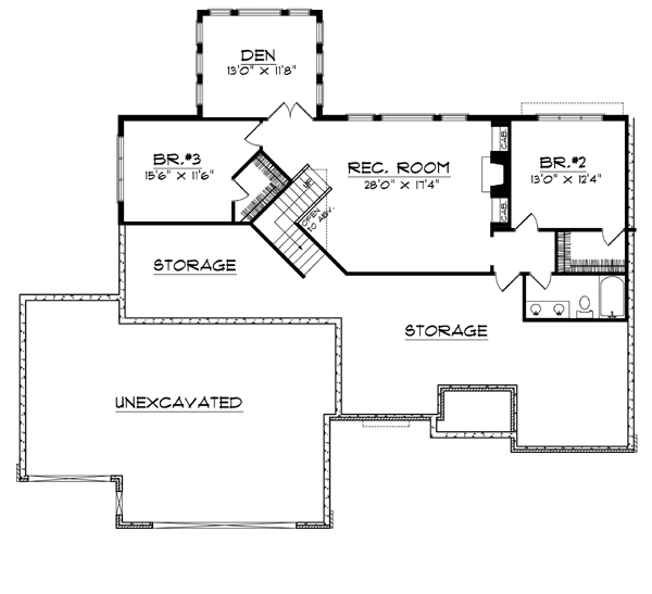 Traditional Lower Level of Plan 97373