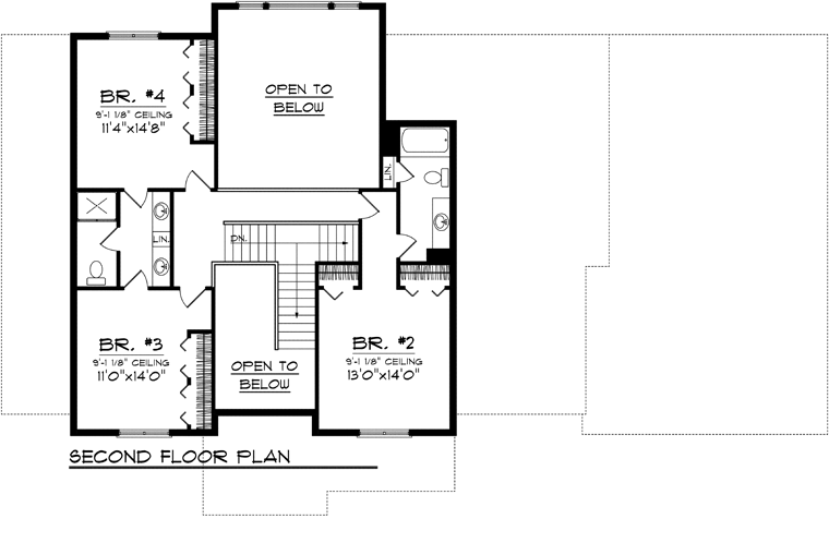 Prairie Style Traditional Level Two of Plan 97376