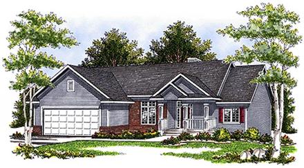 One-Story Ranch Elevation of Plan 97382