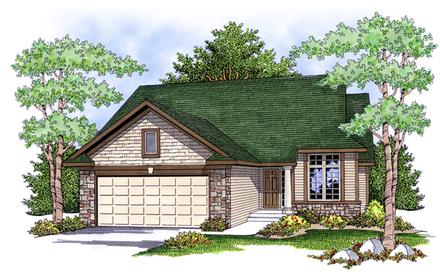 Bungalow One-Story Elevation of Plan 97393