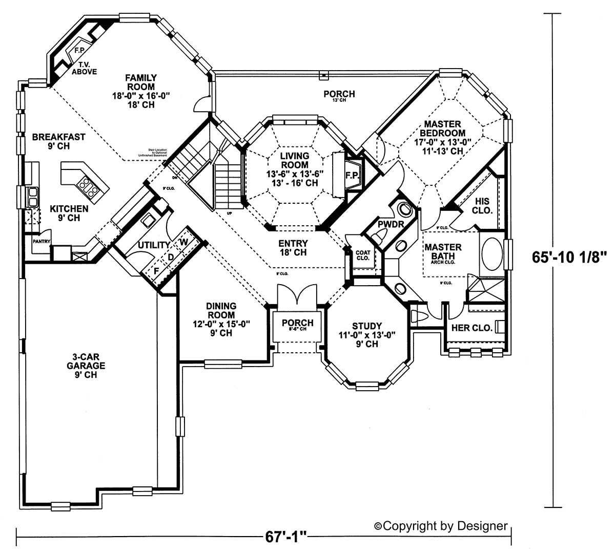 House Plan 97400 Level One