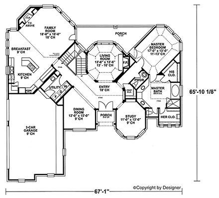 House Plan 97400 First Level Plan