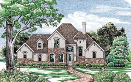 Bungalow European Tudor Elevation of Plan 97405