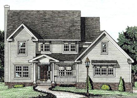 Country Farmhouse Elevation of Plan 97473