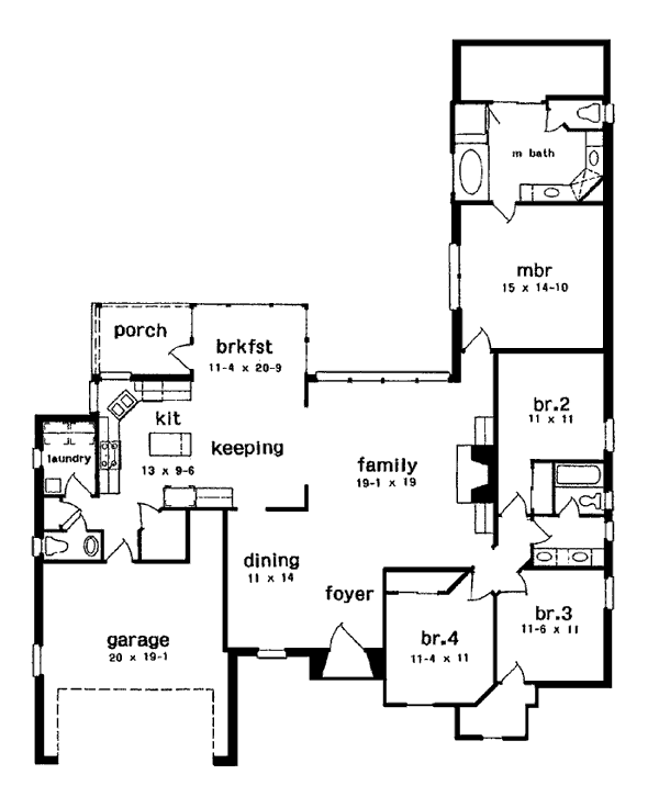 European One-Story Level One of Plan 97501