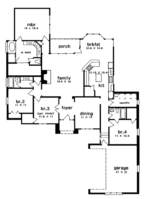 European One-Story Level One of Plan 97502