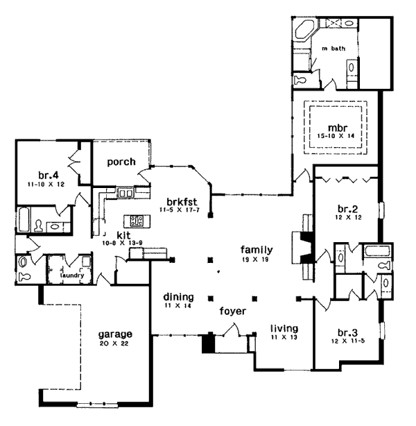 European One-Story Level One of Plan 97505