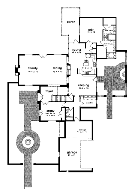 House Plan 97512 First Level Plan