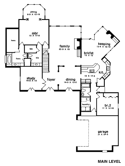 House Plan 97515 First Level Plan