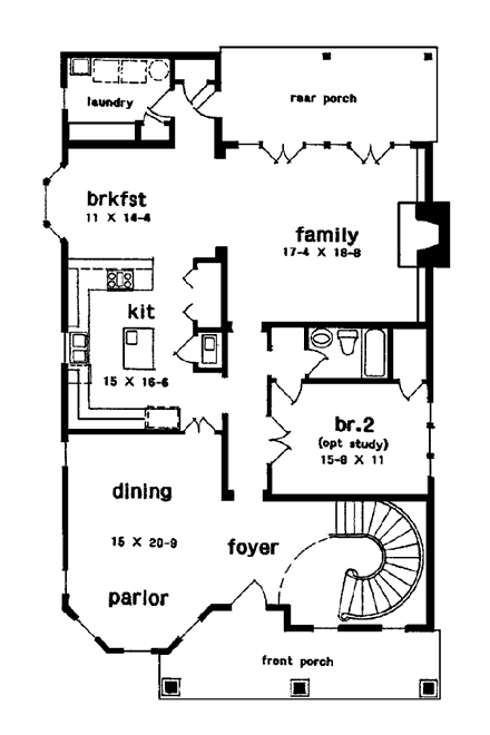 House Plan 97520 First Level Plan