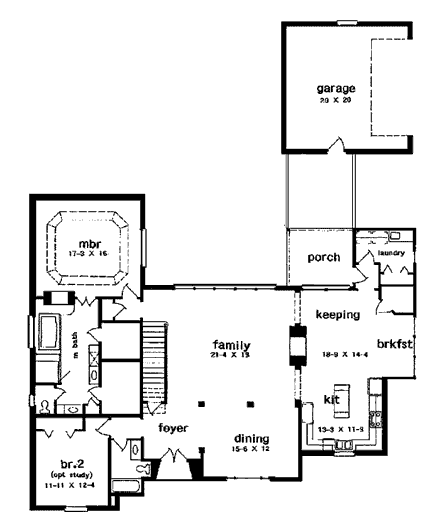 House Plan 97522 First Level Plan