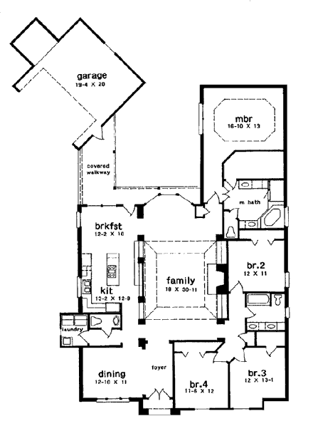 House Plan 97529 First Level Plan
