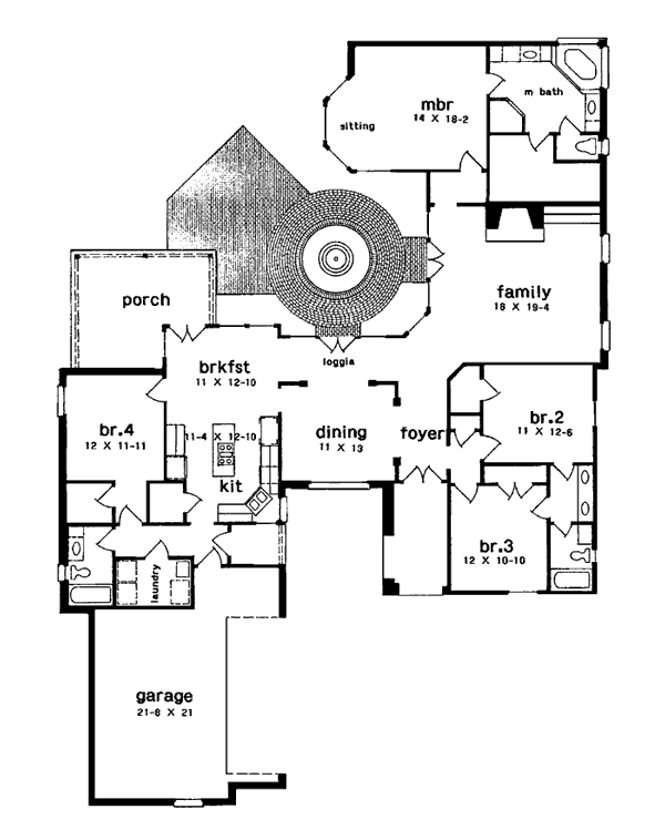 European One-Story Level One of Plan 97530