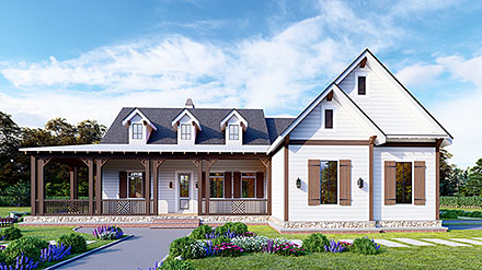Country Southern Traditional Elevation of Plan 97606