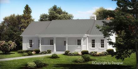 Ranch Southern Traditional Elevation of Plan 97612