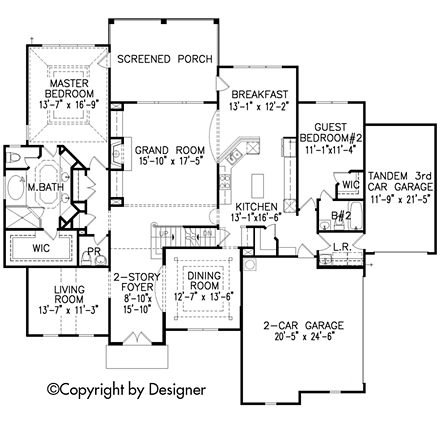 House Plan 97615 First Level Plan