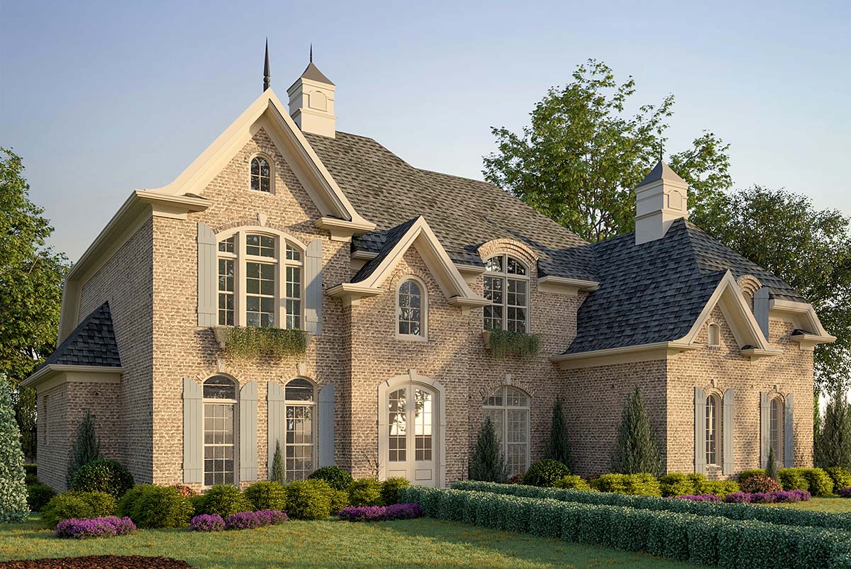 Country, European, Southern, Traditional Plan with 3330 Sq. Ft., 4 Bedrooms, 5 Bathrooms, 3 Car Garage Picture 3