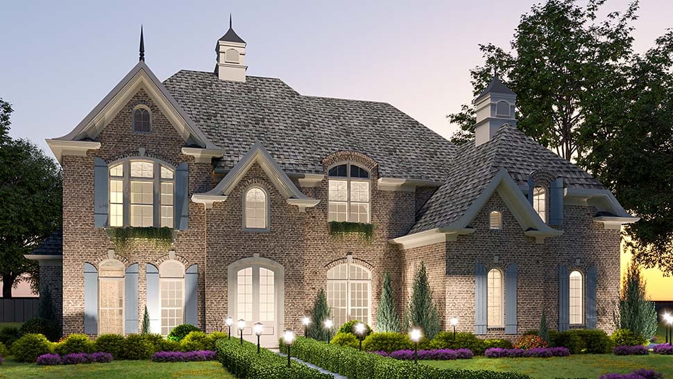 Country, European, Southern, Traditional Plan with 3330 Sq. Ft., 4 Bedrooms, 5 Bathrooms, 3 Car Garage Picture 5